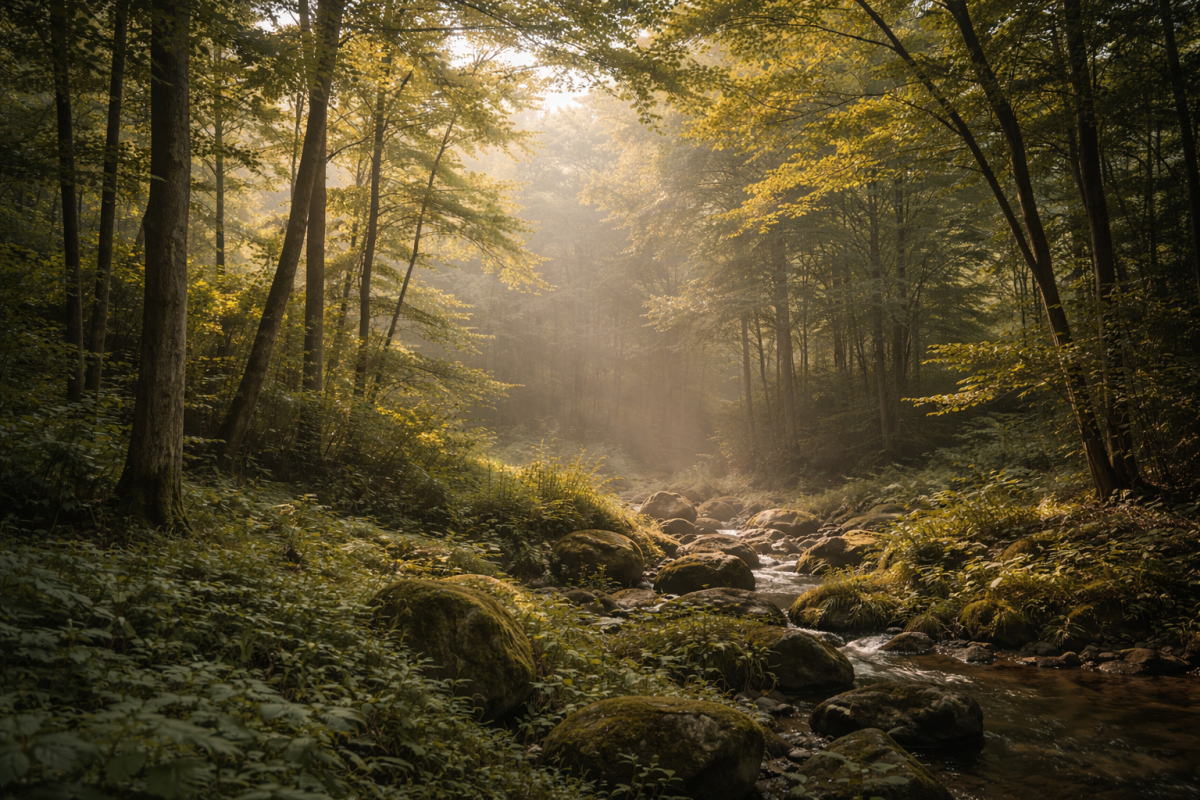 山の中の静かな森